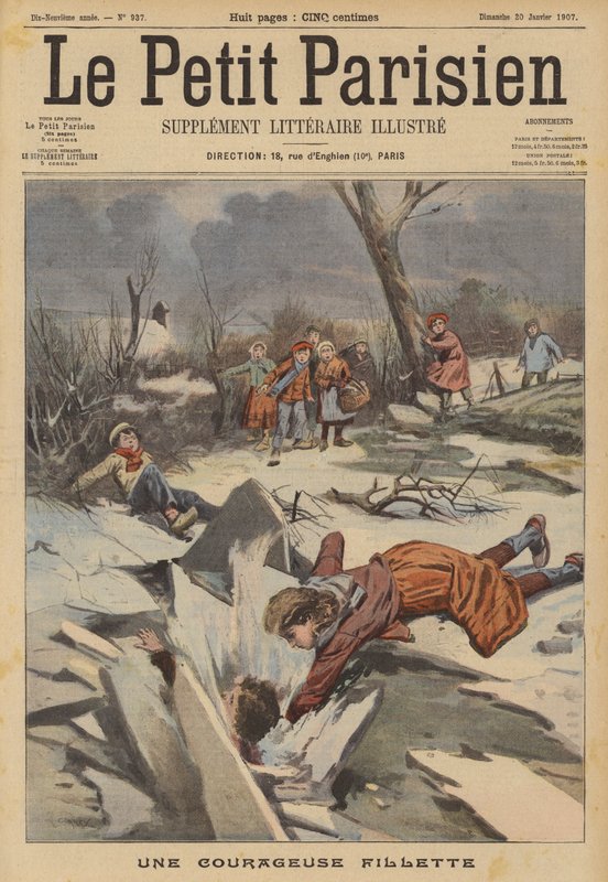Rohkea nuori tyttö (väri litho) tekijältä (after) Carrey