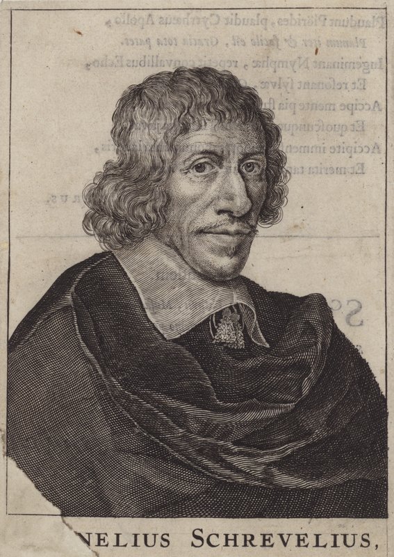 Cornelis Shrevel, hollantilainen lääkäri ja tutkija (kaiverrus) tekijältä (after) Dutch School