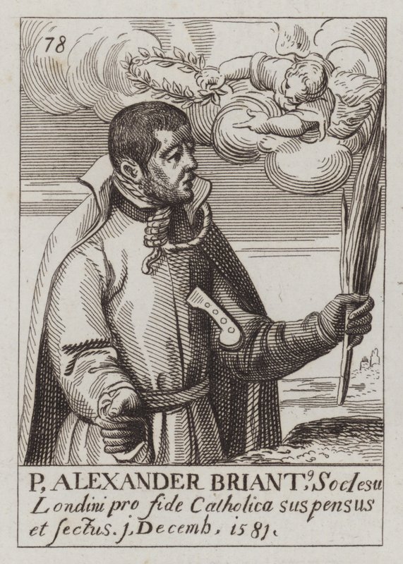 Alexander Briant, englantilainen jesuiitta ja katolinen marttyyri (kaiverrus) tekijältä (after) English School