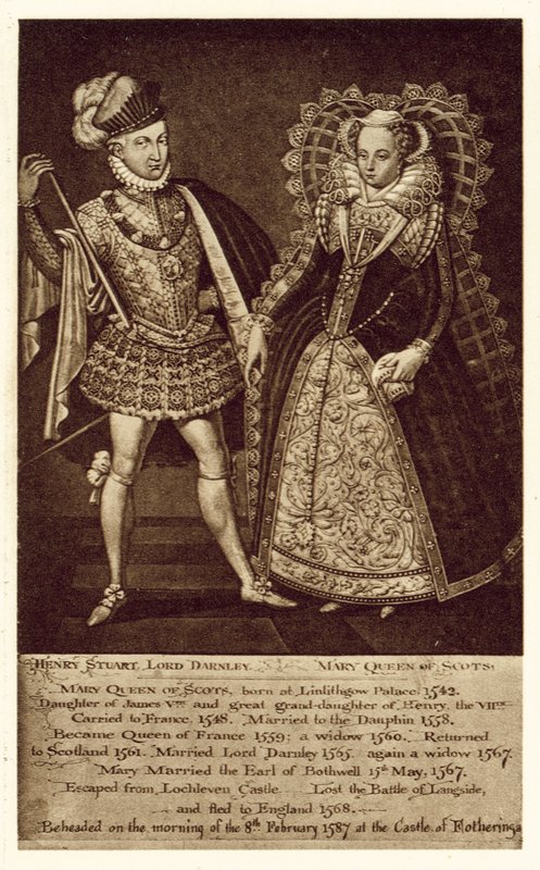 Henry Stuart Lord Darnley, Mary Queen of Scots (litho) tekijältä (after) English School