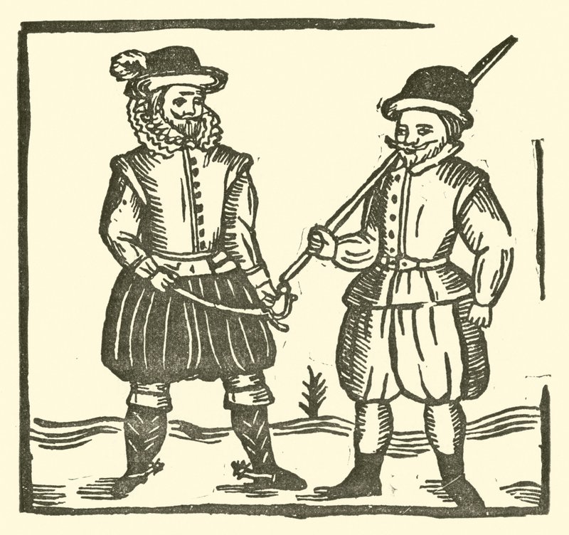 Kuvitus Roxburghen balladeille (puupiirros) tekijältä (after) English School