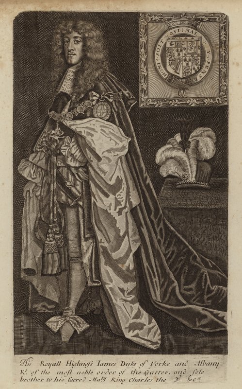 James II ja VII, Englannin, Skotlannin ja Irlannin kuningas, kun Yorkin herttua (kaiverrus) tekijältä (after) English School