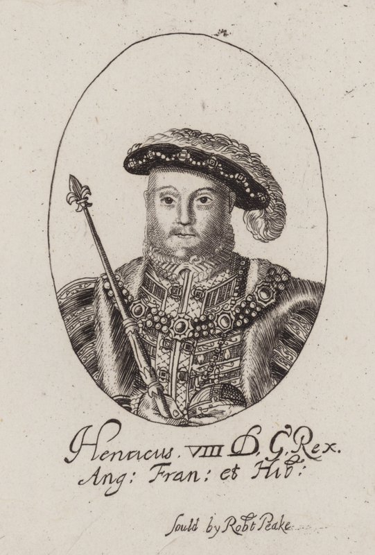 Kuningas Henrik VIII (kaiverrus) tekijältä (after) English School