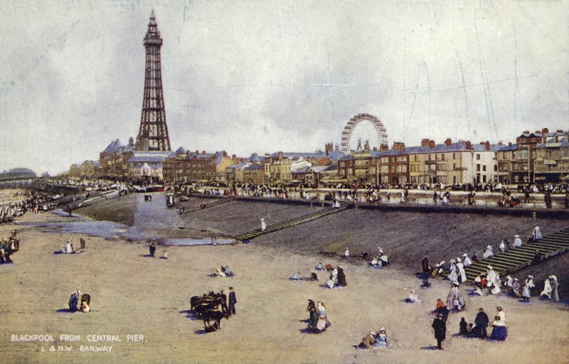 Blackpool Central Pieristä (värillinen kuva) tekijältä (after) English photographer