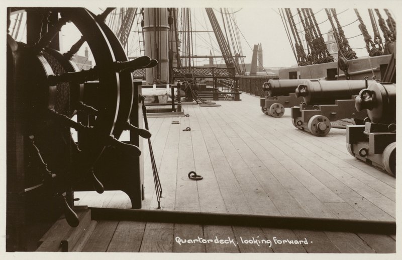 HMS Victoryn Quarterdeck, innolla (m/w kuva) tekijältä (after) English photographer