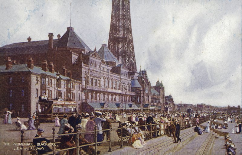 The Promenade, Blackpool (foto colorida) finlandesa tekijältä (after) English photographer