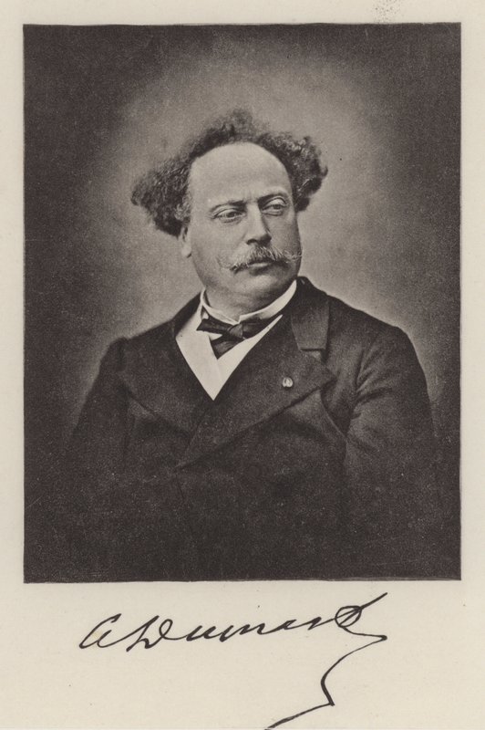 Alexandre Dumas nuorempi, ranskalainen kirjailija (s/w-kuva) tekijältä (after) French Photographer