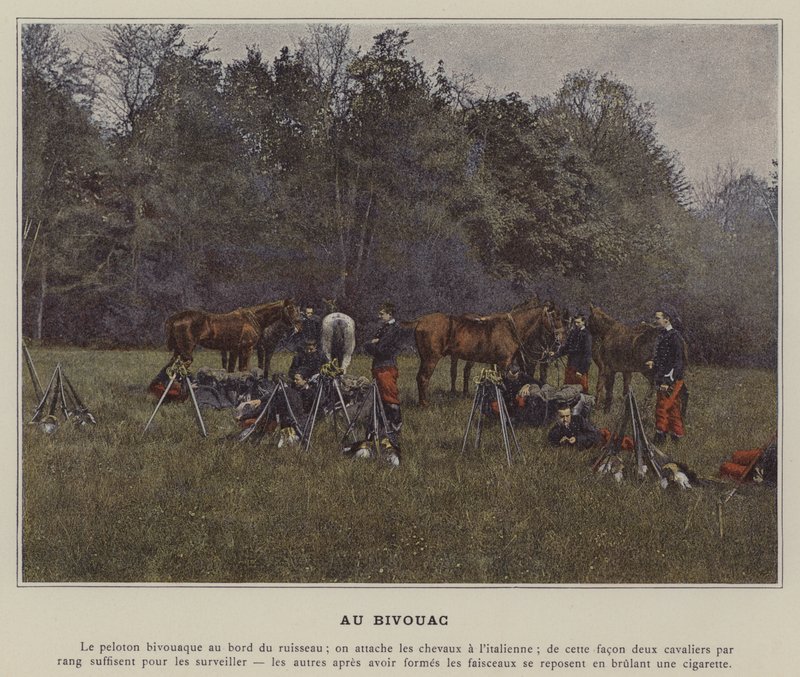 Au Bivouac (värillinen kuva) tekijältä (after) French Photographer