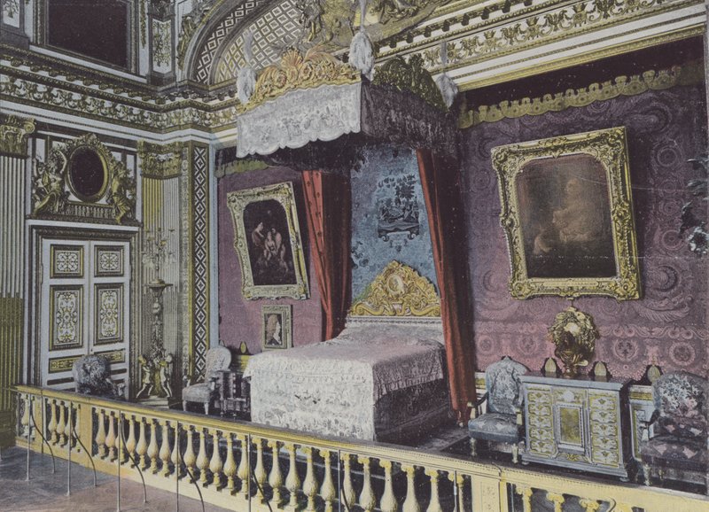 Ludvig XIV:n makuuhuone (värillinen kuva) tekijältä (after) French Photographer