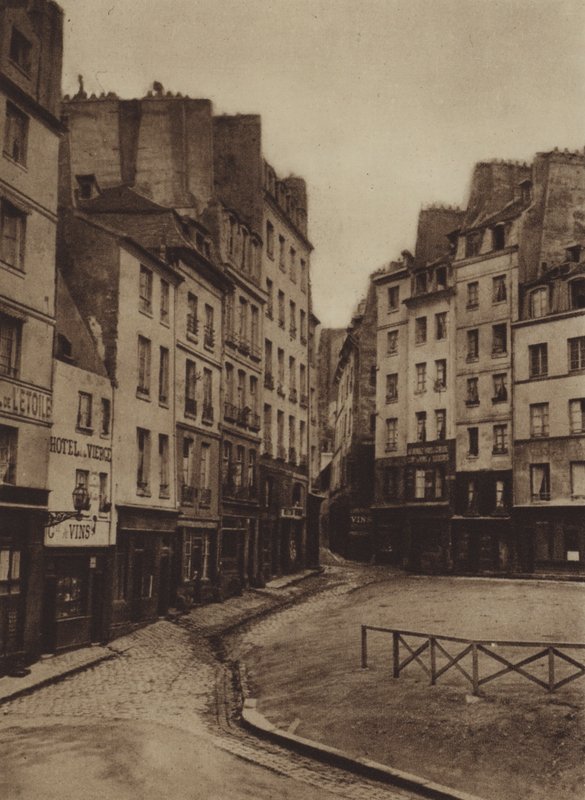 Rue Jean-de-Beauvaisin ja rue Lanneaun kulma (m/w kuva) tekijältä (after) French Photographer