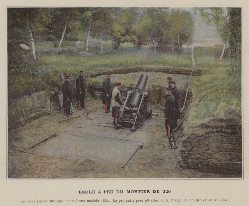 220 Mortar Fire School (värillinen kuva) tekijältä (after) French Photographer