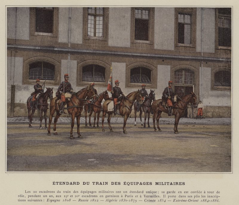 Sotilasmiehistön junan standardi (värillinen kuva) tekijältä (after) French Photographer