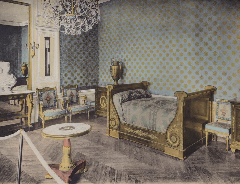 Grand Trianon, Chambre de Napoleon I, Great Trianon, Napoleon I Makuuhuone (värillinen kuva) tekijältä (after) French Photographer