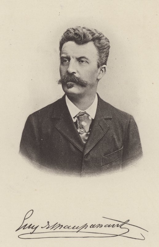 Guy de Maupassant, ranskalainen novellisti ja romaanikirjailija (s/w-kuva). tekijältä (after) French Photographer