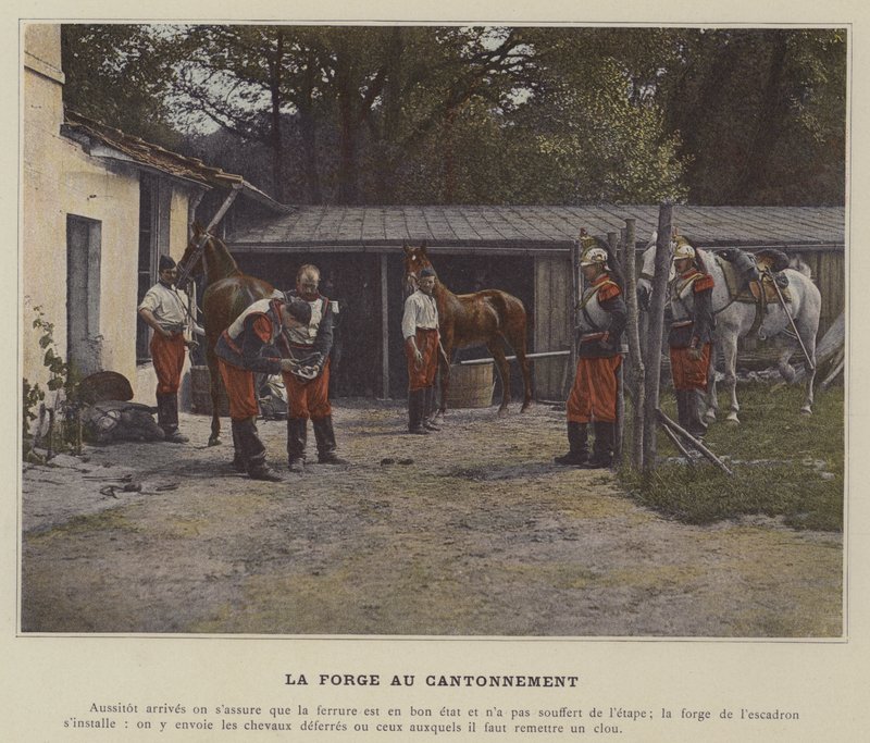 The Forge at the Cantonment (värillinen kuva) tekijältä (after) French Photographer