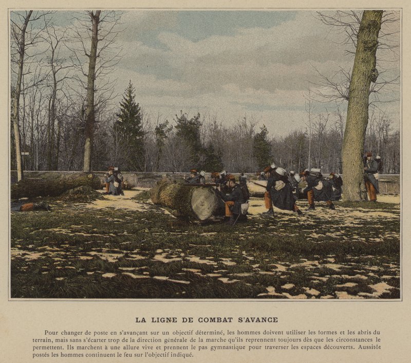 Battle Line Advances (värillinen kuva) tekijältä (after) French Photographer