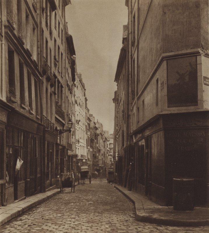 Rue des Moineaux noin vuonna 1866, purettu avenue de l