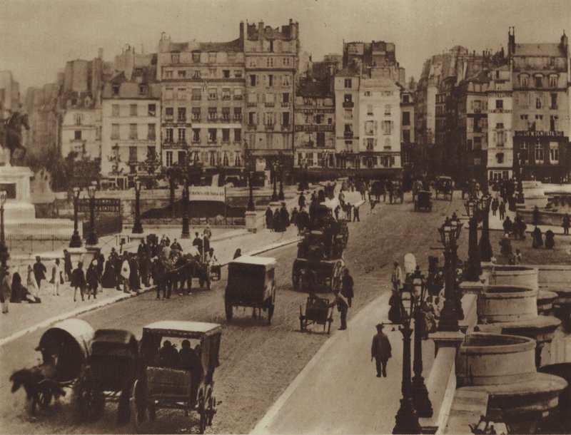 Pont-Neuf, katsoa pohjoiseen (m/w kuva) tekijältä (after) French Photographer
