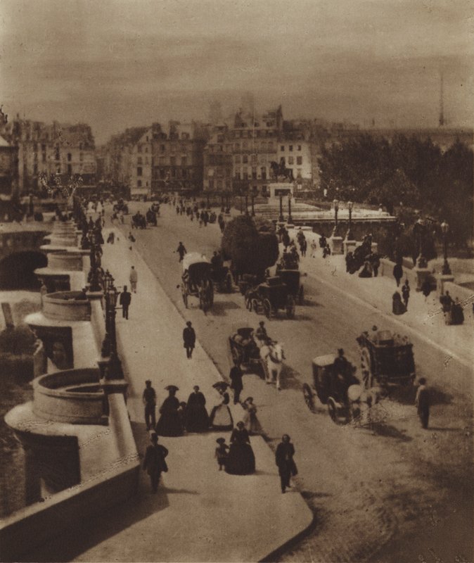 Pont-Neuf etelään katsova (m/w kuva) tekijältä (after) French Photographer