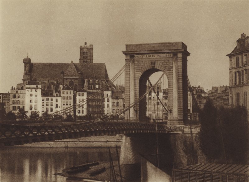 Pont Louis-Philippe kohti oikeaa rantaa (m/w kuva) tekijältä (after) French Photographer