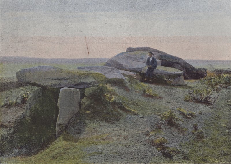 Mane-Lud-dolmen, Locmariaquer (värillinen kuva) tekijältä (after) French Photographer