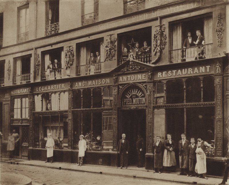 Pied-de-Mouton-ravintola, rue Vauvilliers (m/w kuva) tekijältä (after) French Photographer