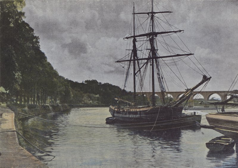 Blavetin rannat Hennebontissa (värillinen kuva) tekijältä (after) French Photographer