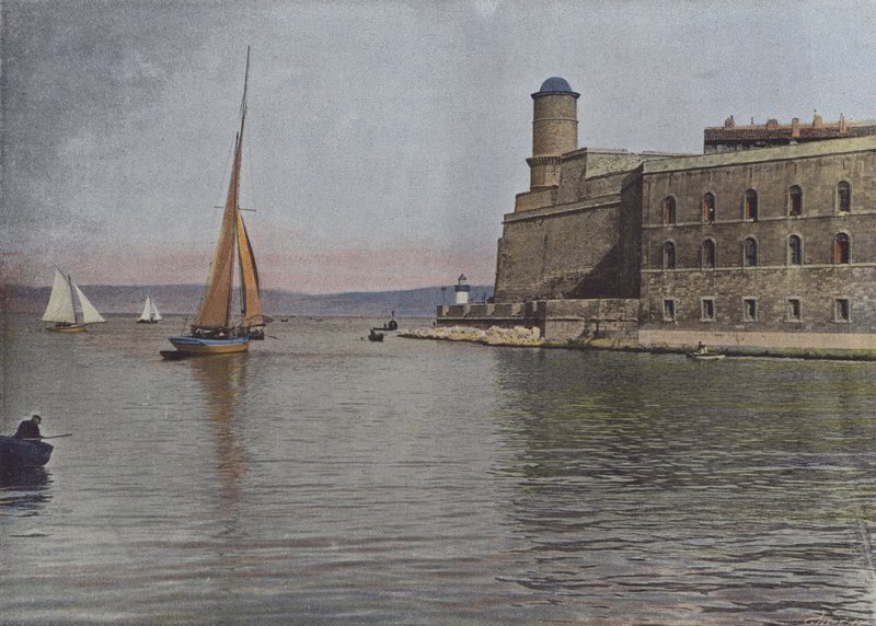 Marseille, Fort Saint-Jean (värillinen kuva) tekijältä (after) French Photographer