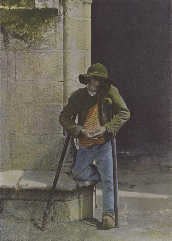 Breton kerjäläinen (värillinen kuva) tekijältä (after) French Photographer