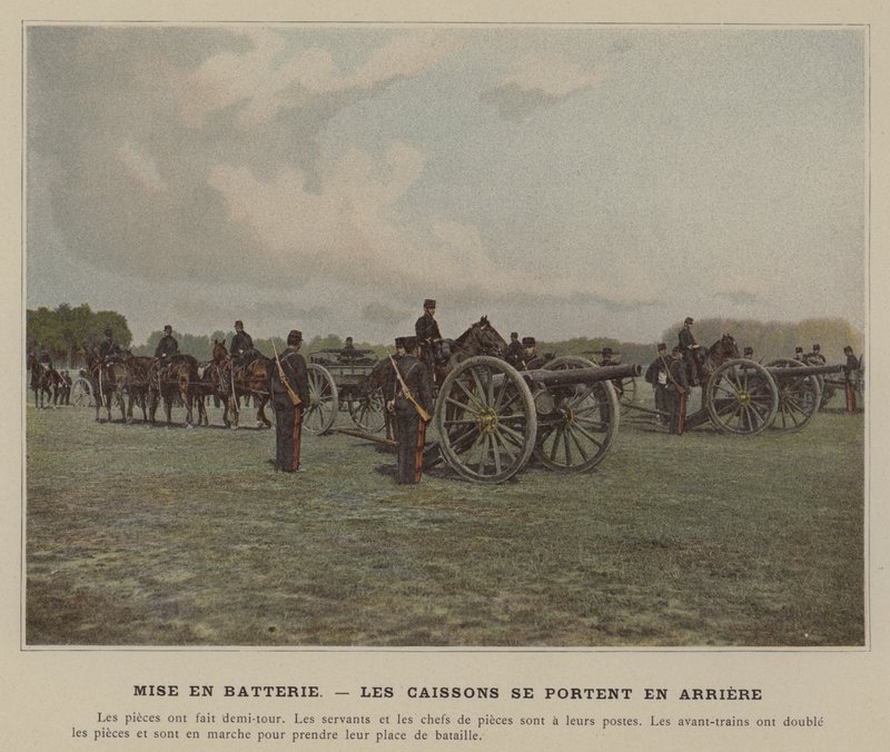 Laitetaan akku sisään, The Caissons Go takana (värillinen kuva) tekijältä (after) French Photographer