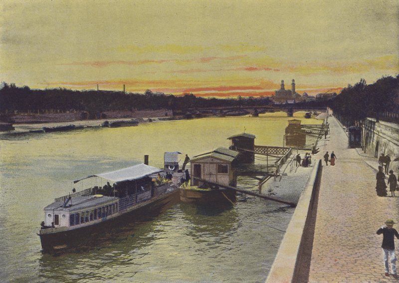 Pariisi, Seine (värillinen kuva) tekijältä (after) French Photographer