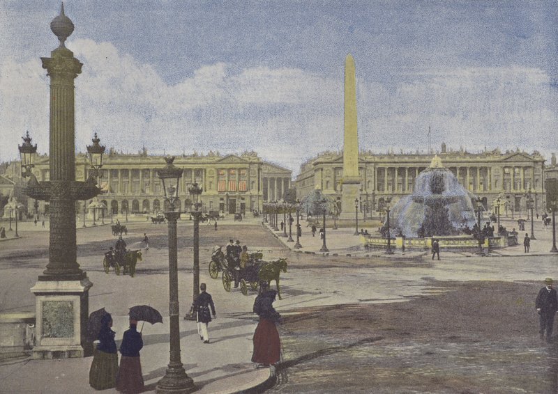 Pariisi, Place de la Concorde (värillinen kuva) tekijältä (after) French Photographer