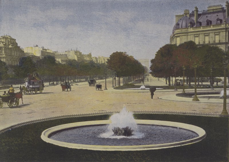 Pariisi, Rond-Point des Champs-Elysees (värillinen kuva) tekijältä (after) French Photographer
