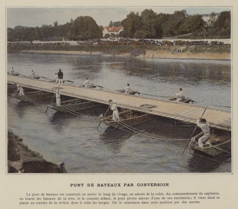 Bridge of Boats muunnoksen mukaan (värillinen kuva) tekijältä (after) French Photographer
