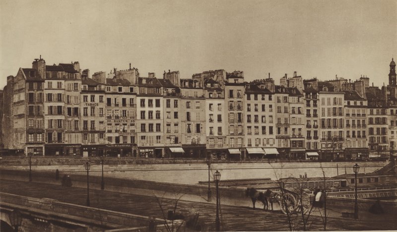 Quai Le Pelletier noin 1855, nyt osa Quai de Gesvresiä (m/v kuva) tekijältä (after) French Photographer