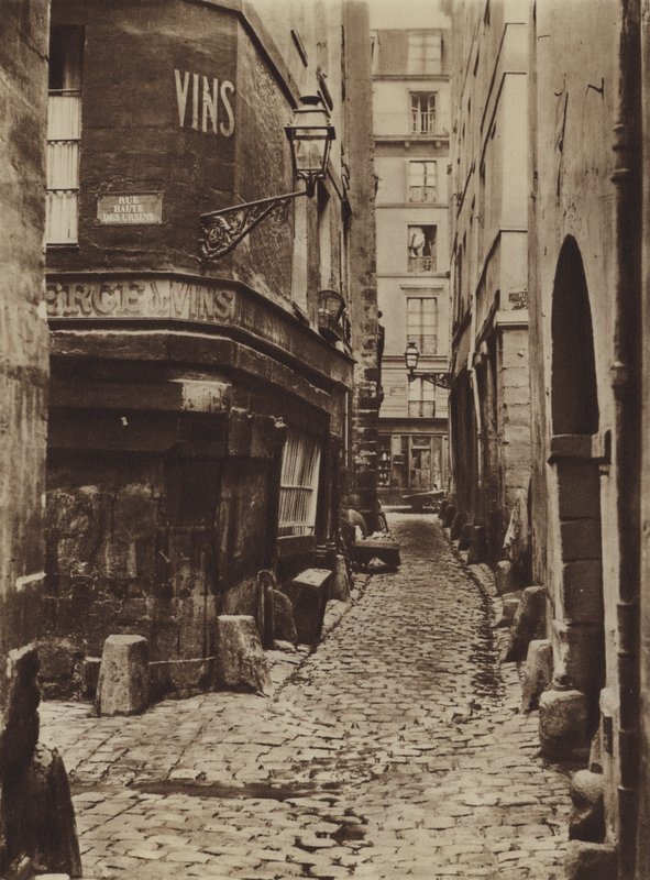 Rue Glatigny vuonna 1865, otettu laiturin puolelta (m/v kuva) tekijältä (after) French Photographer