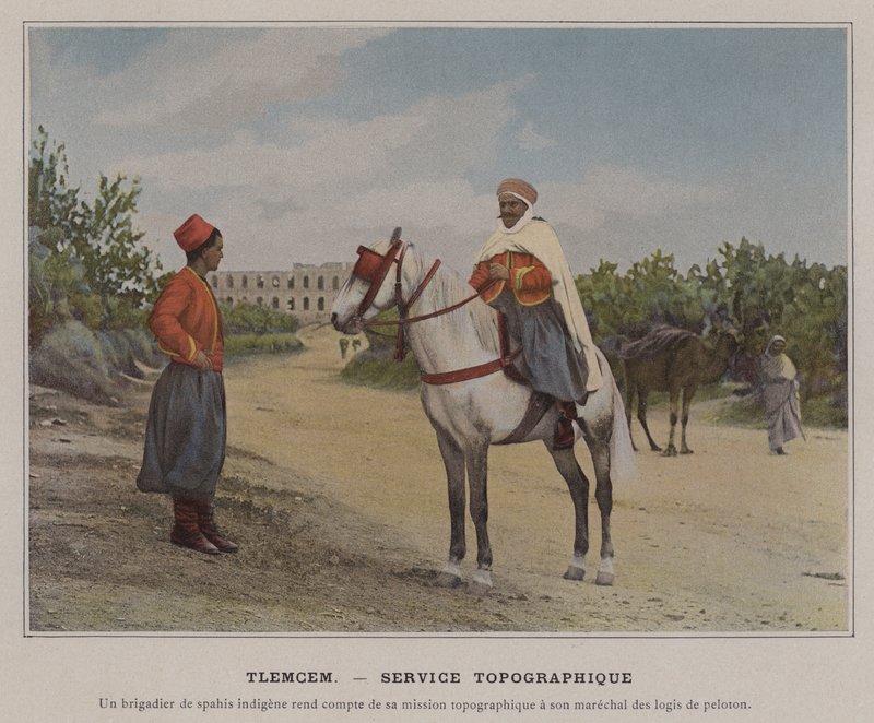 Tlemcen, Topografinen palvelu (värillinen kuva) tekijältä (after) French Photographer