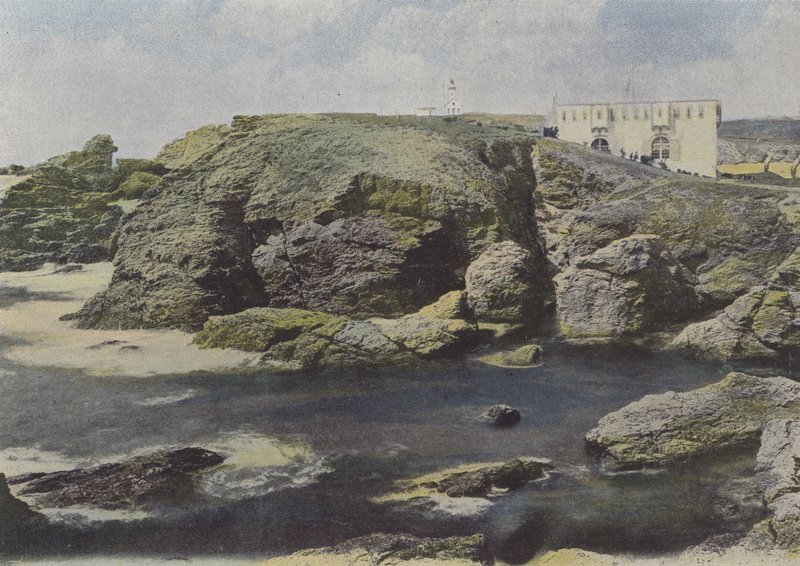 Vanha linnoitus Pointe des Poulainsissa, Belle-Ile (värillinen kuva) tekijältä (after) French Photographer