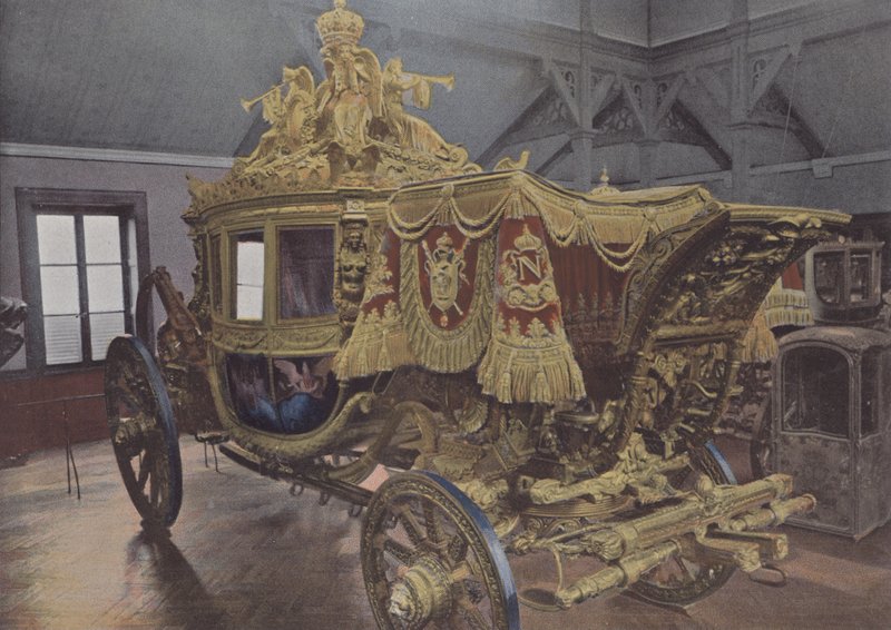 Charles X kruunausauto (värillinen kuva) tekijältä (after) French Photographer