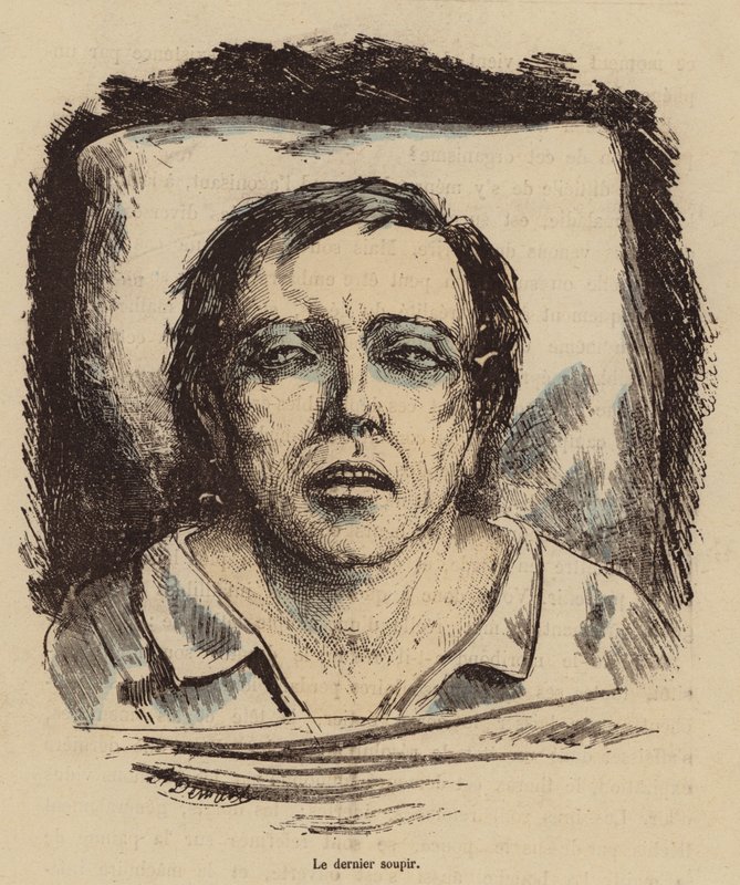 Viimeinen henkäys (värillinen kaiverrus) tekijältä (after) French School