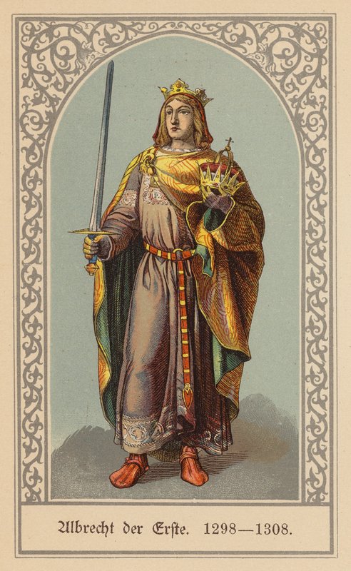 Albert I, Saksan kuningas (värilitografia) tekijältä (after) German School