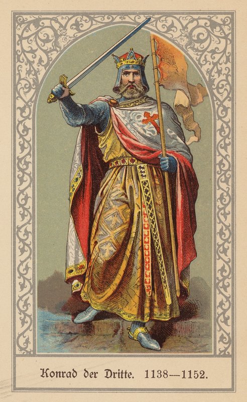 Conrad III, Pyhän saksalais-roomalaisen keisari (värilitografia) tekijältä (after) German School