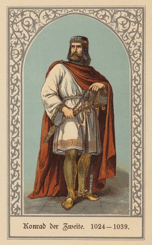 Conrad II, Pyhän saksalais-roomalaisen keisari (värilitografia) tekijältä (after) German School