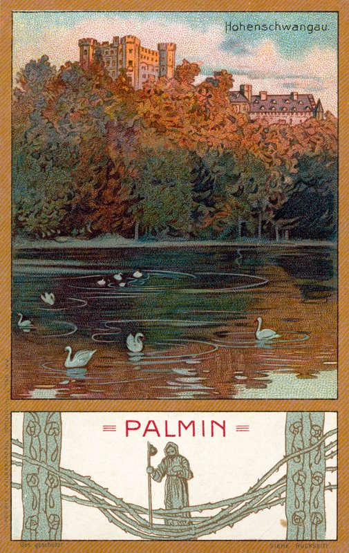 Hohenschwangaun linna, Baijeri (chromolitho) tekijältä (after) German School