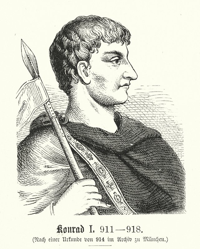 Konrad I, 881-918 (kaiverrus). tekijältä (after) German School