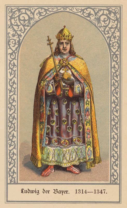Ludvig IV, Pyhän saksalais-roomalaisen keisari (värilitografia) tekijältä (after) German School