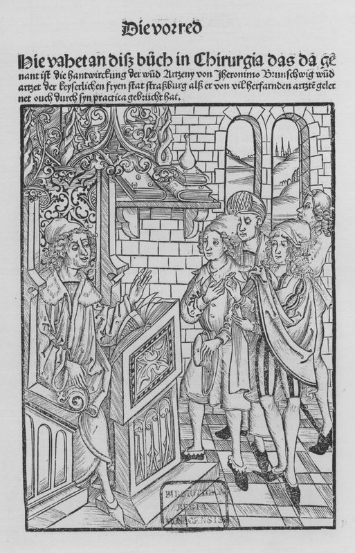 Hieronymus Brunschwigin Kirurgian kirja (litho) tekijältä (after) German School