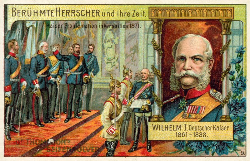 Wilhelm I julisti Versaillesissa Saksan keisariksi tekijältä (after) German School