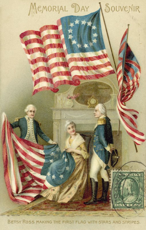 Betsy Ross valmistaa ensimmäisen Amerikan lipun tekijältä American School