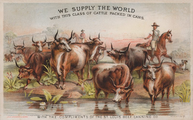 Cowboyt karjaajalla, St Louis Beef Canning Companyn mainos tekijältä American School